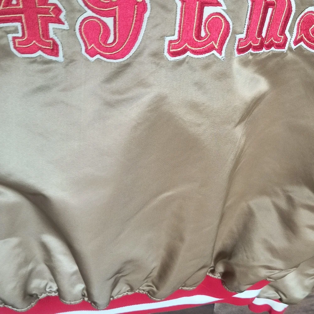 VTG NFL Super Bowl 19 Champions San Francisco 49ers Gold Bomber Starter Jacket - Picture 16 of 17